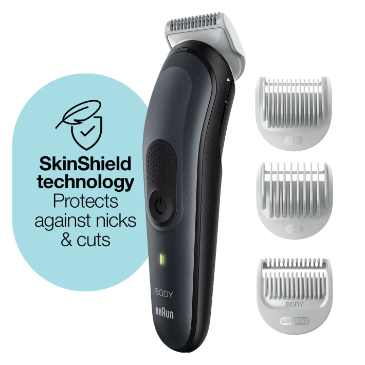 Braun Body groomer 3 BG3340, with SkinShield technology and 3 attachments -  MoreShopping | Trimmer
