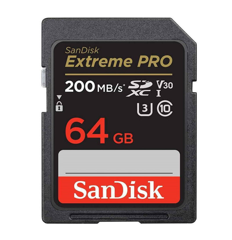 SanDisk 64GB Extreme PRO SDXC UHS-I Card Speed UP TO 200MB/s - C10, U3, V30, 4K UHD, SD Card - MoreShopping - SD Cards - SanDisk