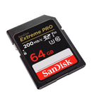 SanDisk 64GB Extreme PRO SDXC UHS-I Card Speed UP TO 200MB/s - C10, U3, V30, 4K UHD, SD Card - MoreShopping - SD Cards - SanDisk