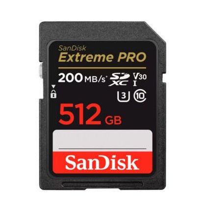 SanDisk 512GB Extreme PRO SDXC UHS-I Card Speed UP TO 200MB/s - C10, U3, V30, 4K UHD, SD Card - MoreShopping - SD Cards - SanDisk