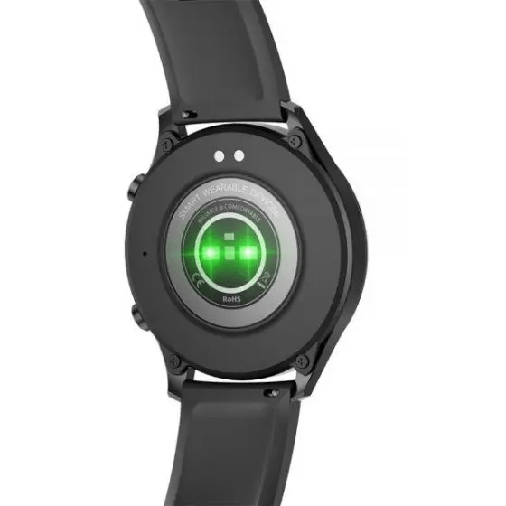 IMILAB Smart Watch W12 for Men, 1.32 Inch /46mm HD Screen, 30-day Battery Life, IP68 - Black + Black metal strap + Black Fluoroelastomer strap - MoreShopping - Smart Watches - IMILAB