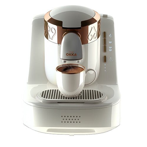 Arzum Okka Turkish Coffee Machine - White/Bronze - MoreShopping - Coffee Machines - Arzum